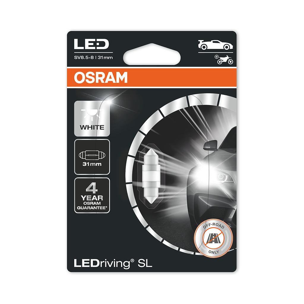 Techo 31mm 12v Led Osram 6000K 6438