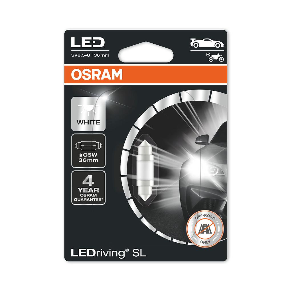 Techo 36 mm 12v Led Osram 6000K 6418