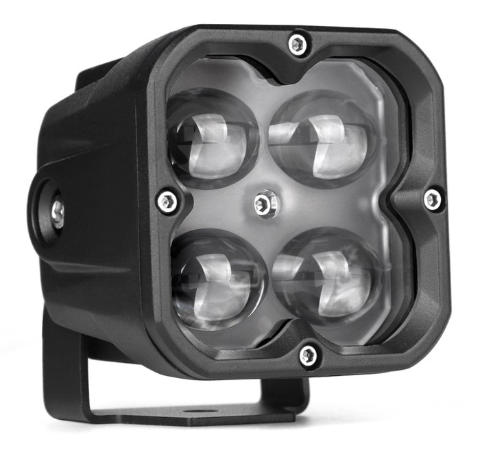 Expl Led Cubo LRM 3&quot; 20W Kit x 2 (Spot / Cristal)