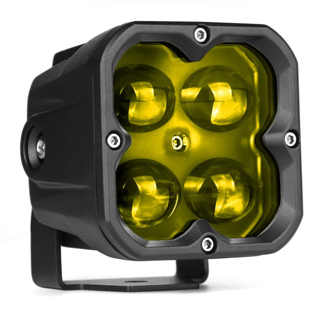 Expl Led Cubo LRM 3&quot; 20W Kit x 2 (Spot / Yellow)