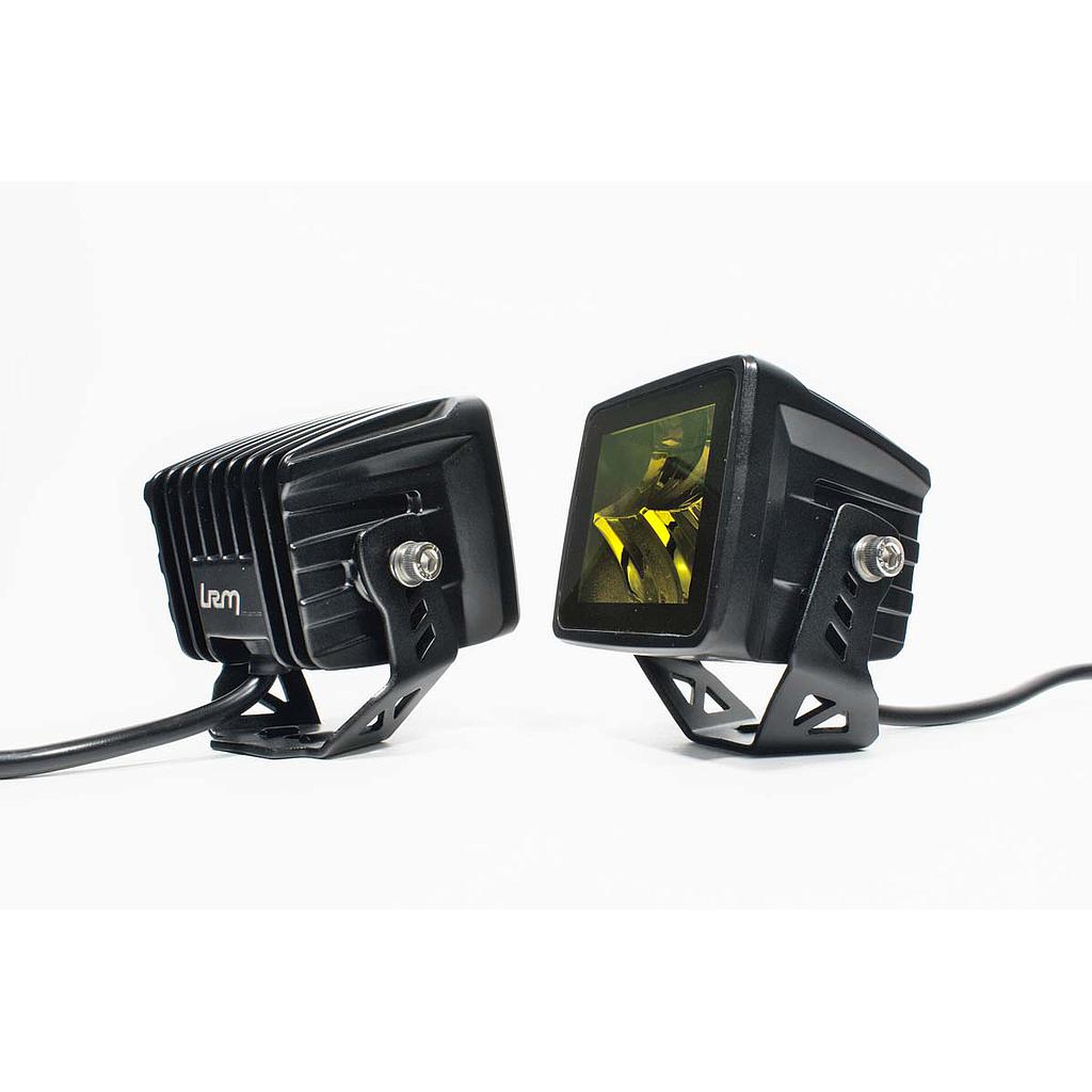 Expl Led Cubo 3&quot; 40W LRM x Und (Driving / Yellow) 3028-40W-DRIVING - Amarillo Jgo x 2