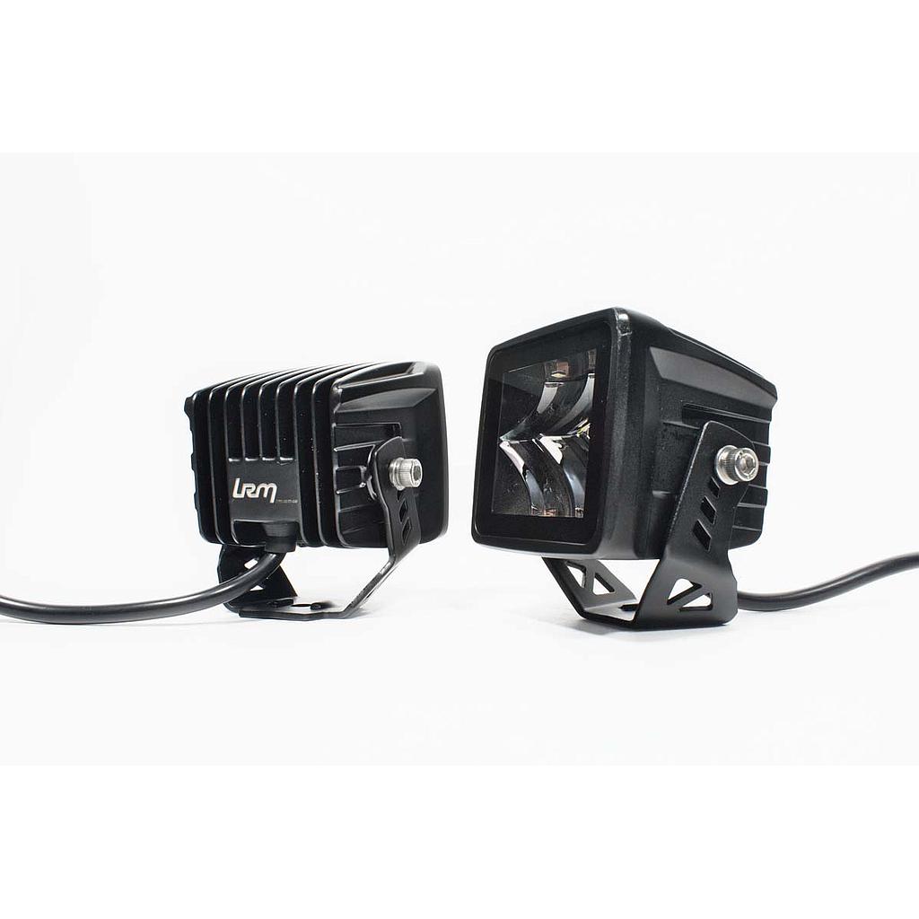 Expl Led Cubo 3&quot; 40W LRM x Und (Driving / Yellow) 3028-40W-DRIVING - Blanco Jgo x 2
